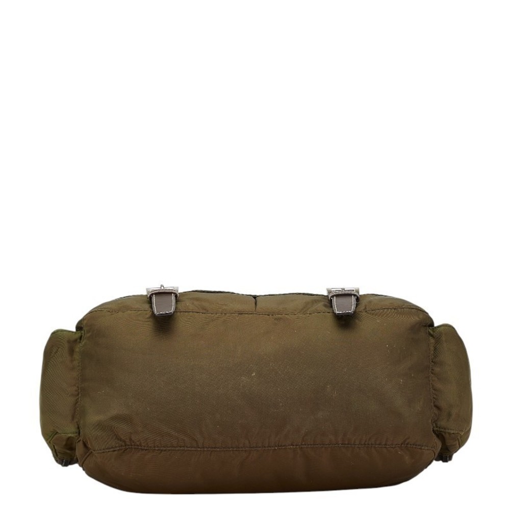 Prada Triangular Logo Shoulder Bag Messenger Khak… - image 3